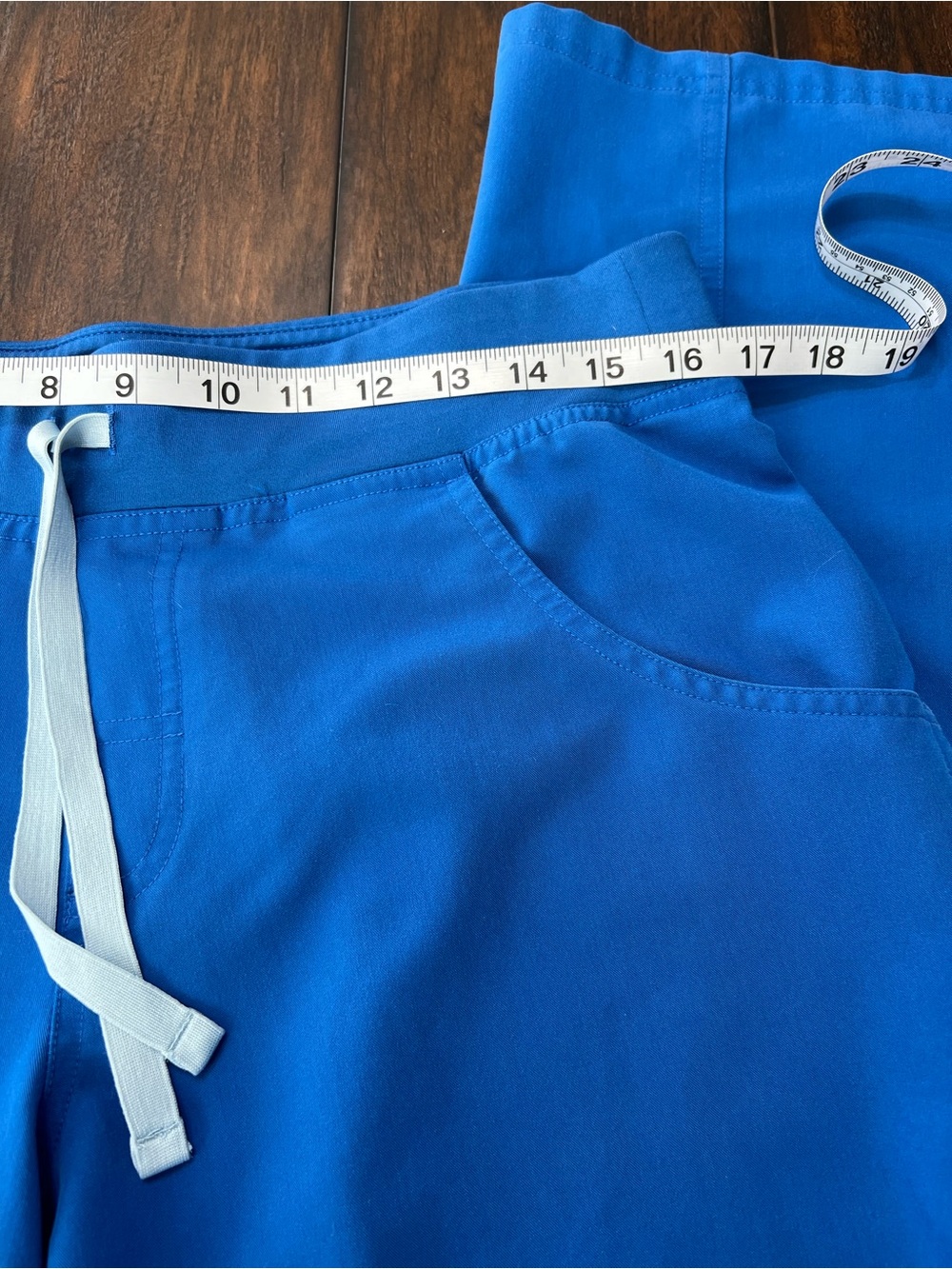 Figs Women's Royal Blue Solid Straight Leg Scrub Pants Size Med Drawstring - Picture 3 of 11